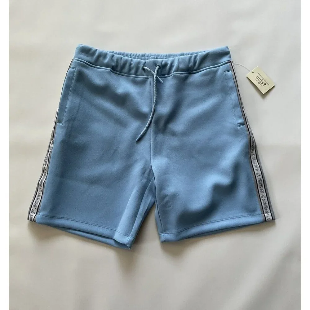 $99 Guess Men's Eco Faint Blue Darrel Active Short Size L
